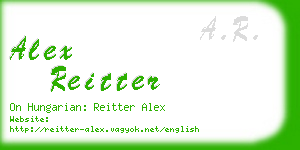 alex reitter business card